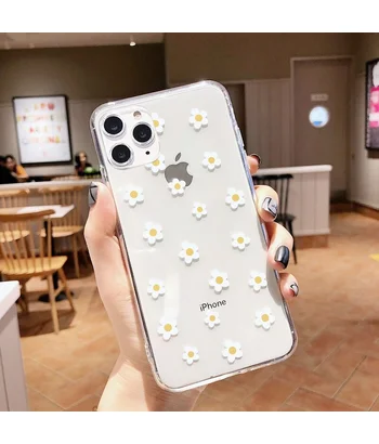 Силіконовий чохол "USLION" Ромашки для iPhone 13 Pro