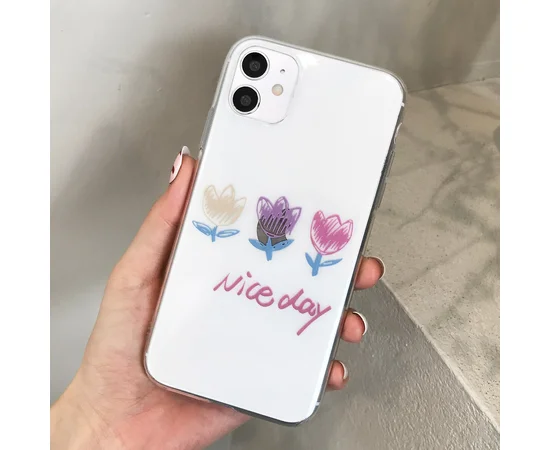 Силиконовый чехол "Vintage Flower" №2 для iPhone 12 Pro / 12