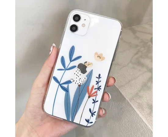 Силиконовый чехол "Vintage Flower" №8 для iPhone 12 Pro / 12