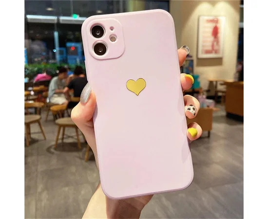 Силиконовый чехол "Plating Love" фиолетовый для iPhone 12