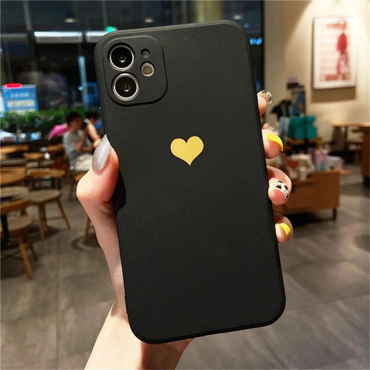 Силиконовый чехол "Plating Love" черный для iPhone 12