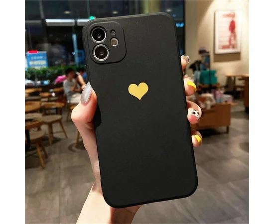 Силиконовый чехол "Plating Love" черный для iPhone 12