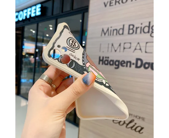 Силиконовый чехол "Dollars" Губка Боб для iPhone 12