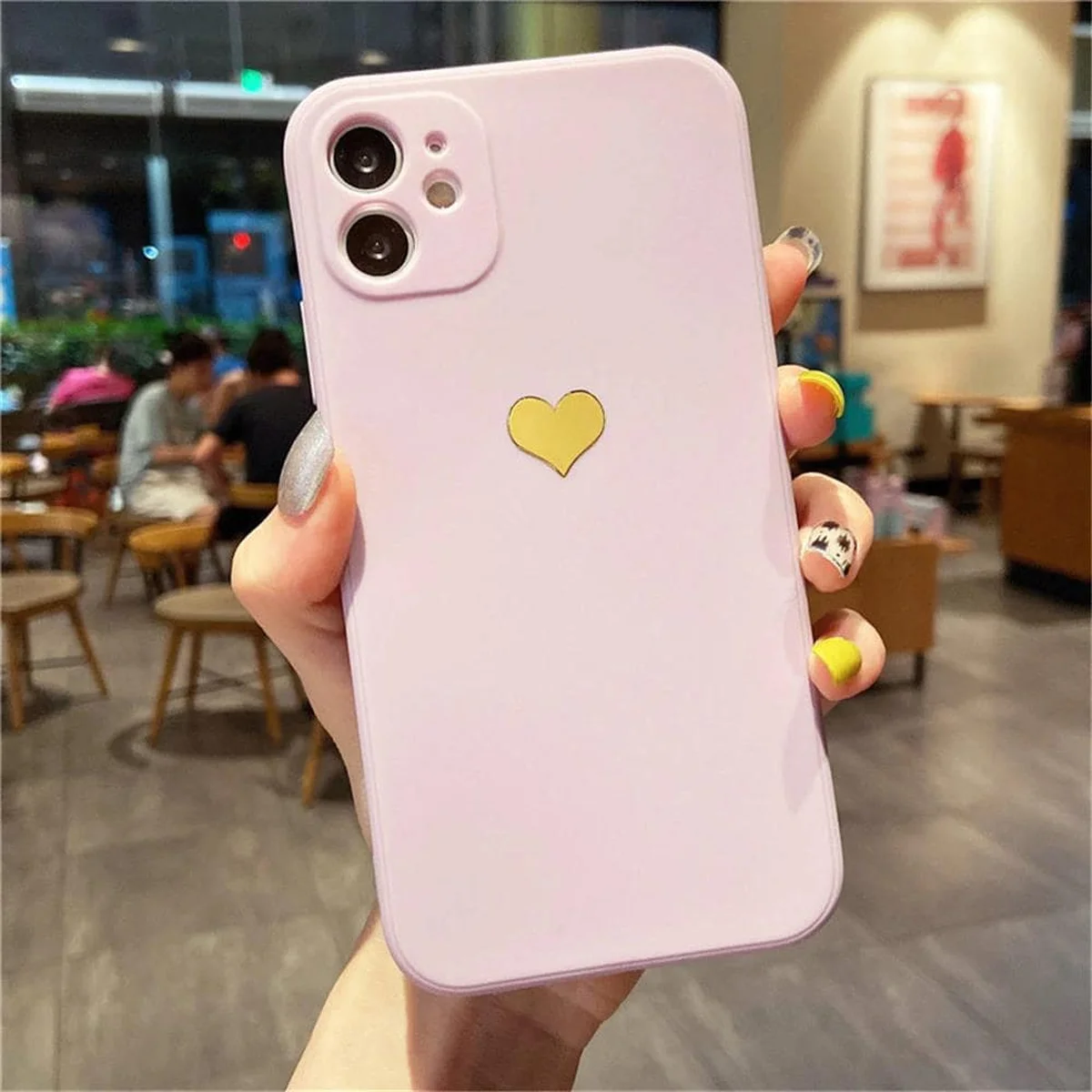 Силиконовый чехол "Plating Love" фиолетовый для iPhone 12