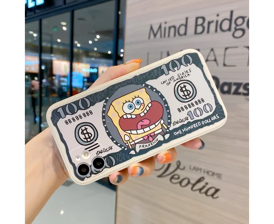 Силіконовий чохол "Dollars" Губка Боб для iPhone 12
