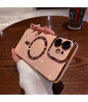 Силиконовый чехол "Luxury Plating" with MagSafe для Apple iPhone 11 Розовый Силиконовый чехол "Luxury Plating" with MagSafe для Apple iPhone 11 Розовый