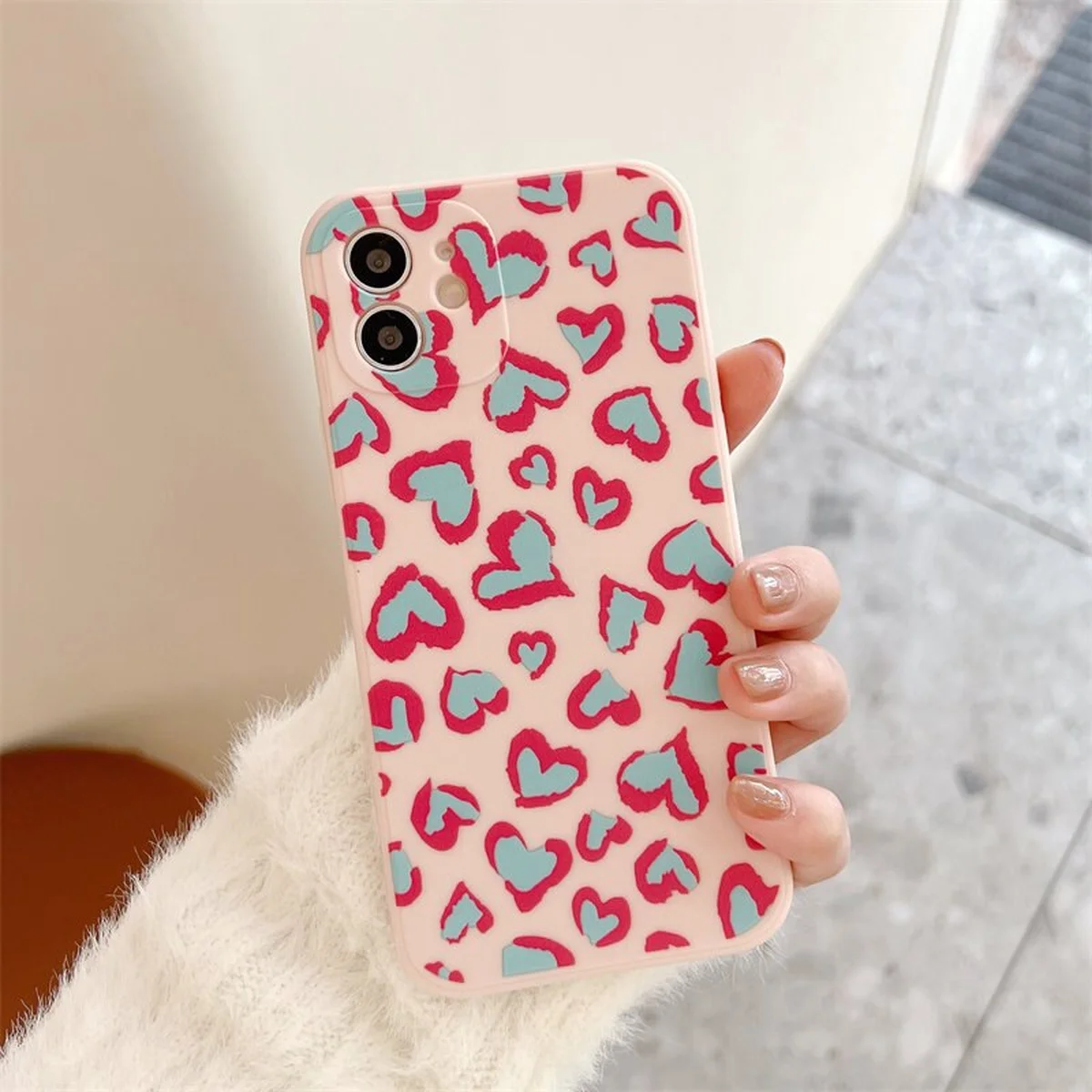 Силиконовый чехол "Pink Love" розовый для iPhone 12
