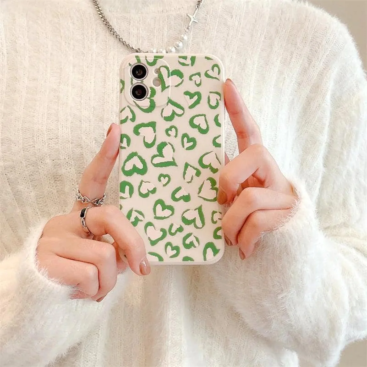 Силиконовый чехол "Pink Love" пудровый для iPhone 12