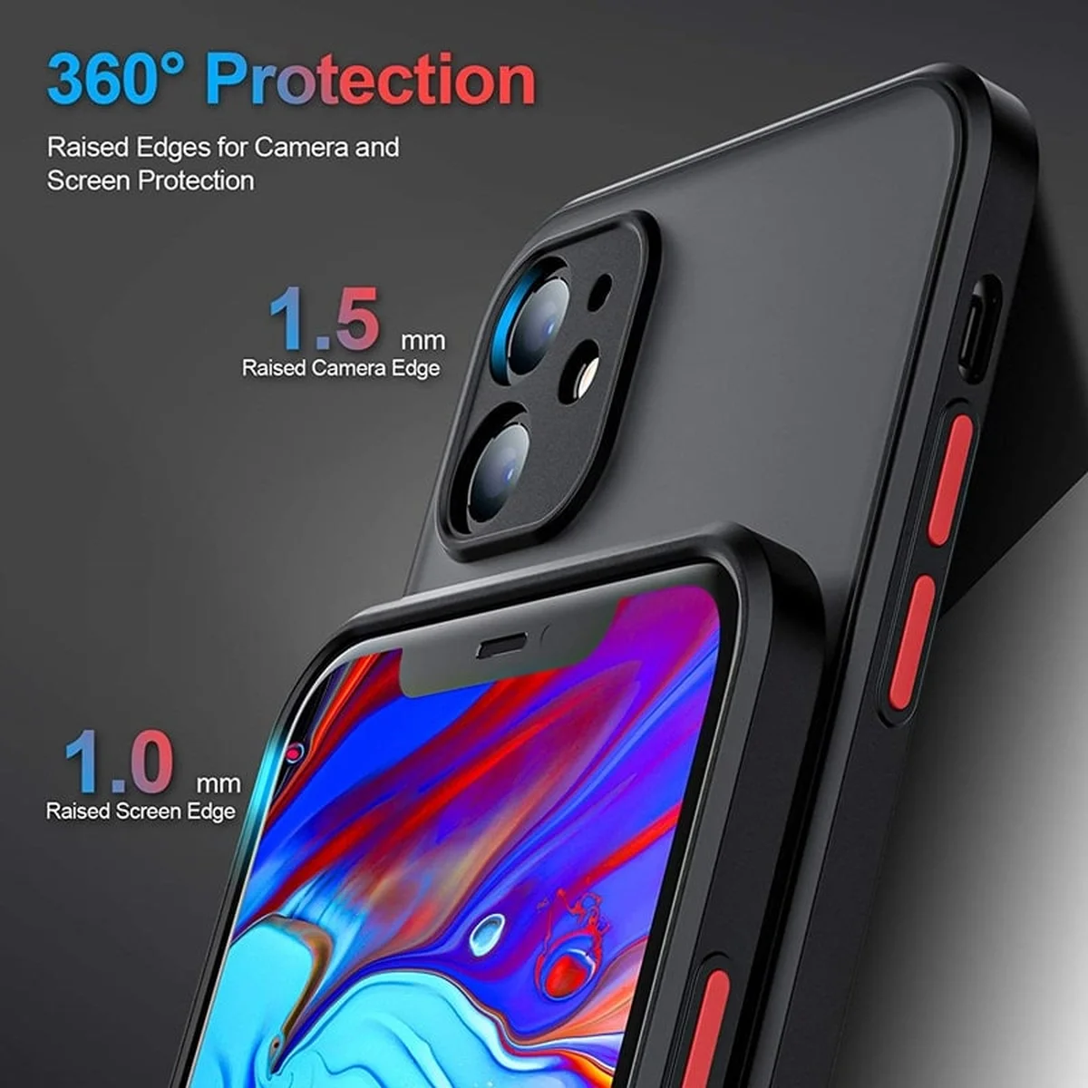 Силіконовий чохол "Armor Matte Cover" для iPhone 12 Чорний