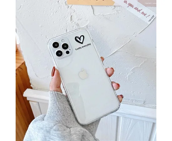Силиконовый чехол "Lucky everyday" прозрачный для iPhone 13 Pro