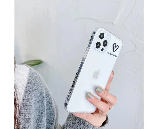 Силиконовый чехол "Lucky everyday" прозрачный для iPhone 13 Pro