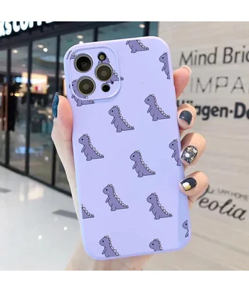 Силіконовий чохол "Dinosaur" фіолетовий для iPhone 12 Pro