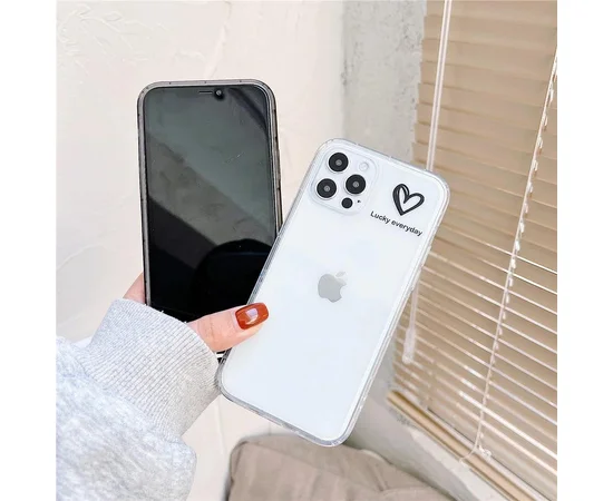 Силиконовый чехол "Lucky everyday" прозрачный для iPhone 13 Pro