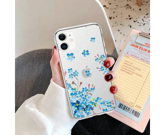 Силиконовый чехол "Flowers" №3 для iPhone 12 Pro / 12