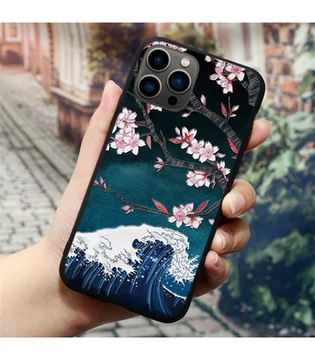 Силиконовый чехол "3D Sakura" для iPhone 13 Pro