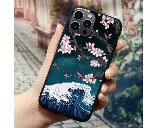 Силиконовый чехол "3D Sakura" для iPhone 12 Pro / 12