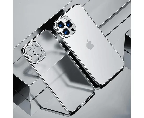 Силиконовый "Royal style" серебряный чехол для iPhone 12 Pro