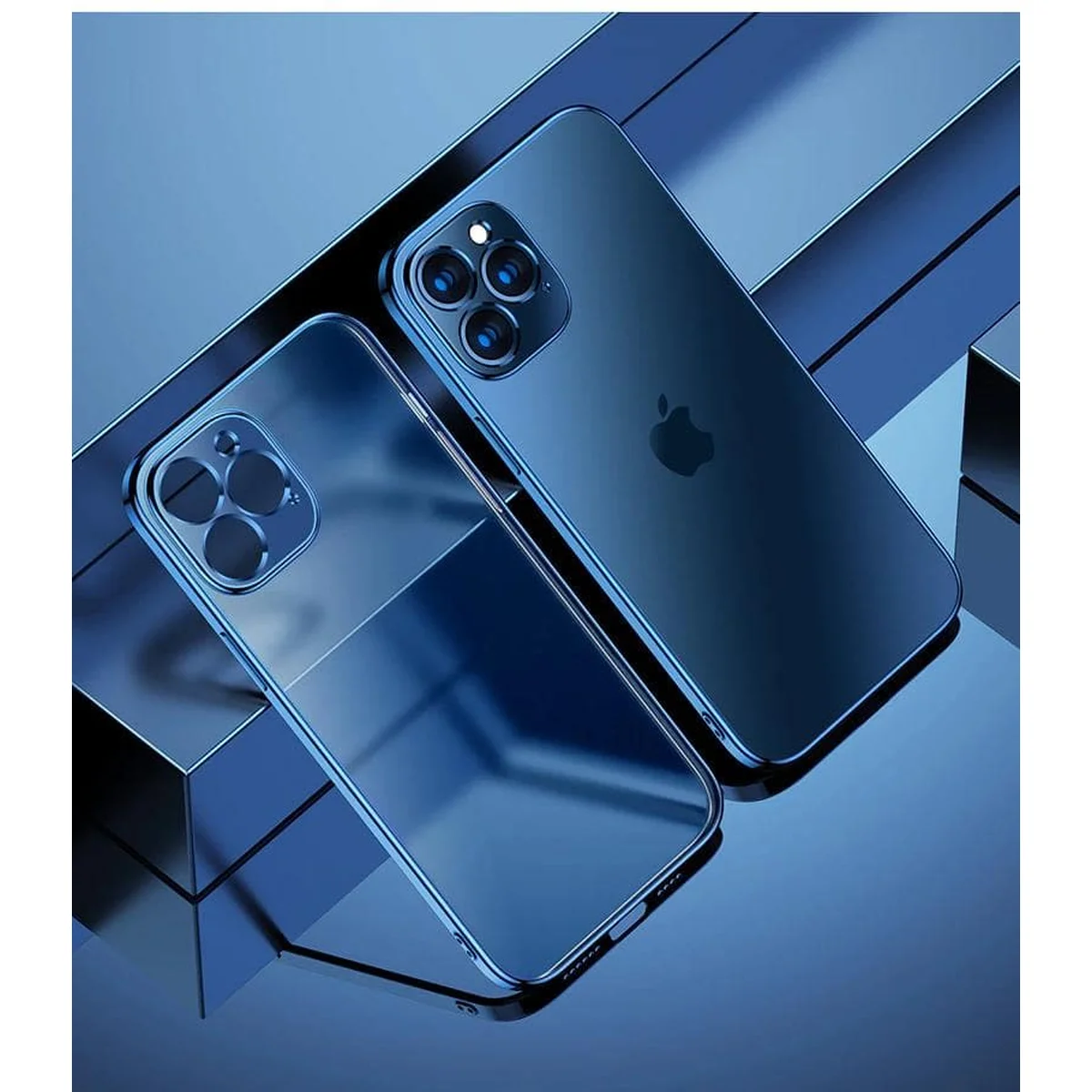 Силиконовый "Royal style" синий чехол для iPhone 12 Pro