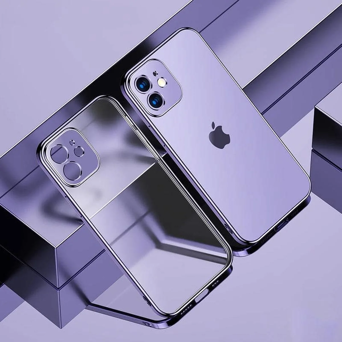 Силиконовый "Royal style" фиолетовый чехол для iPhone 12