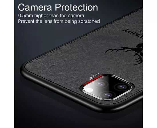 Силиконовый чехол "DEER" черный для iPhone 11 Pro