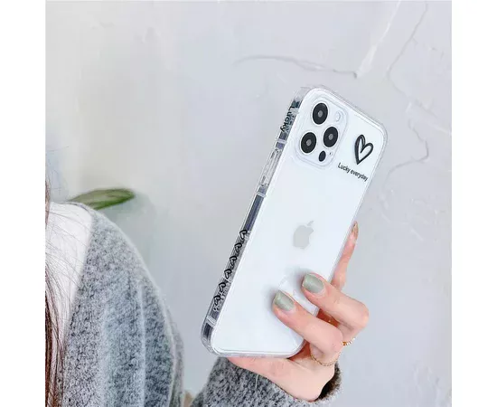 Силиконовый чехол "Lucky everyday" прозрачный для iPhone 12 Pro