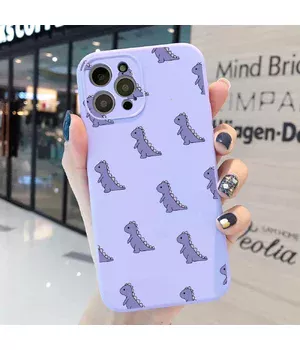 Силиконовый чехол "Dinosaur" фиолетовый для iPhone 12 Pro Силиконовый чехол "Dinosaur" фиолетовый для iPhone 12 Pro