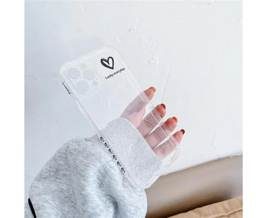 Силиконовый чехол "Lucky everyday" прозрачный для iPhone 12 Pro