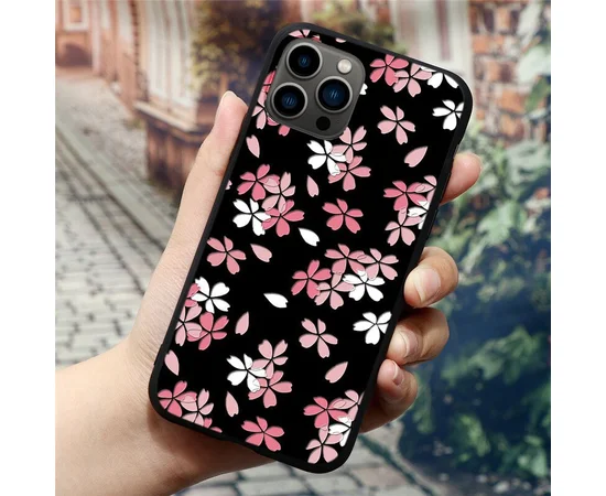 Силіконовий чохол "3D flowers" для iPhone 13 Pro