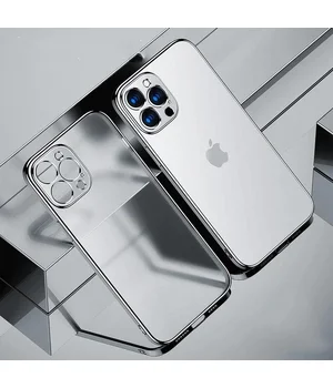Силіконовий "Royal style" срібний чохол для iPhone 12 Pro