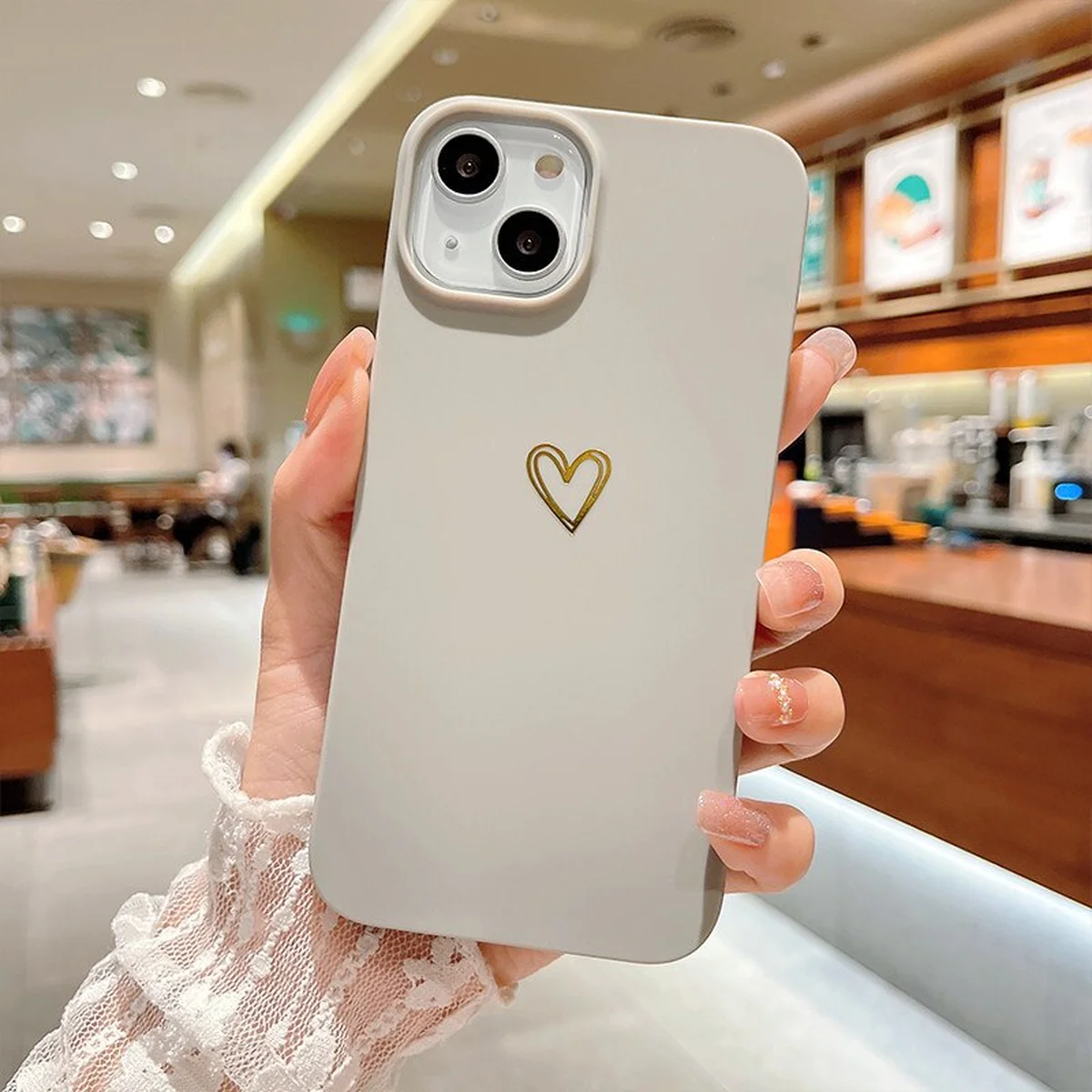 Силиконовый чехол "Love Heart" №1 для iPhone 13