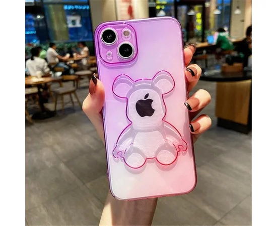 Силиконовый чехол "Bear Gradient" №1 для iPhone 13