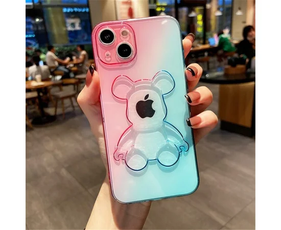 Силиконовый чехол "Bear Gradient" №2 для iPhone 13