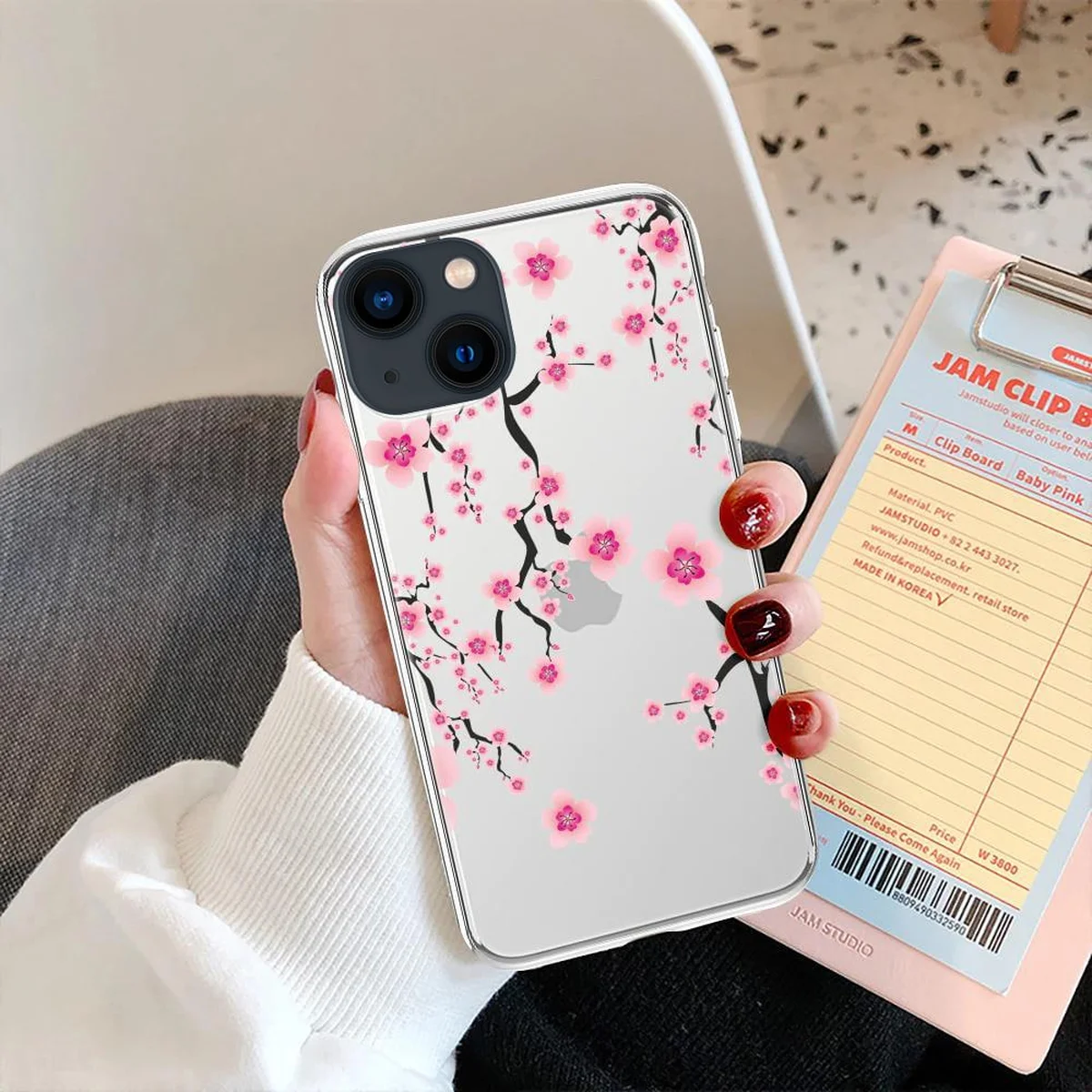 Силиконовый чехол "Flowers" №2 для iPhone 13