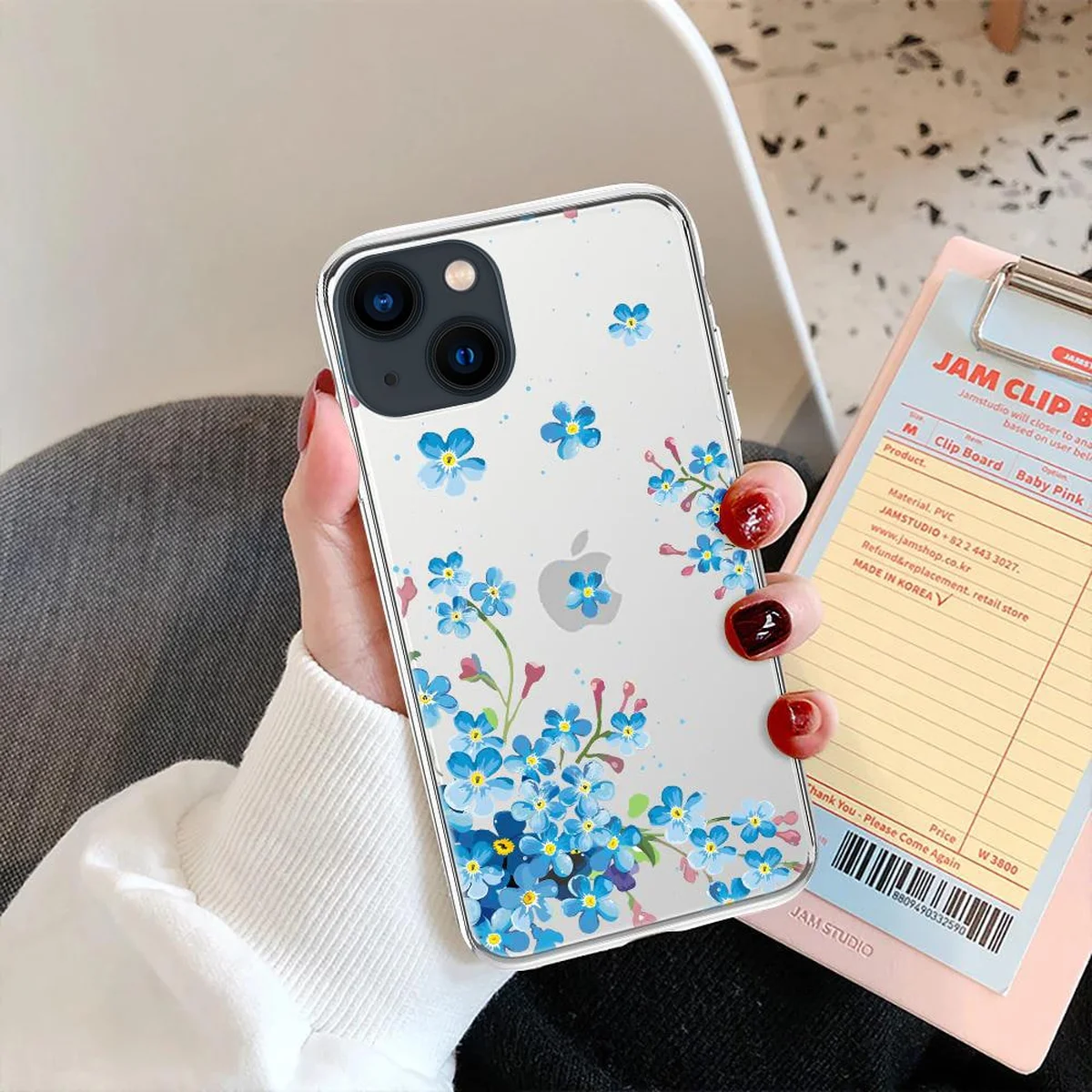 Силиконовый чехол "Flowers" №3 для iPhone 13