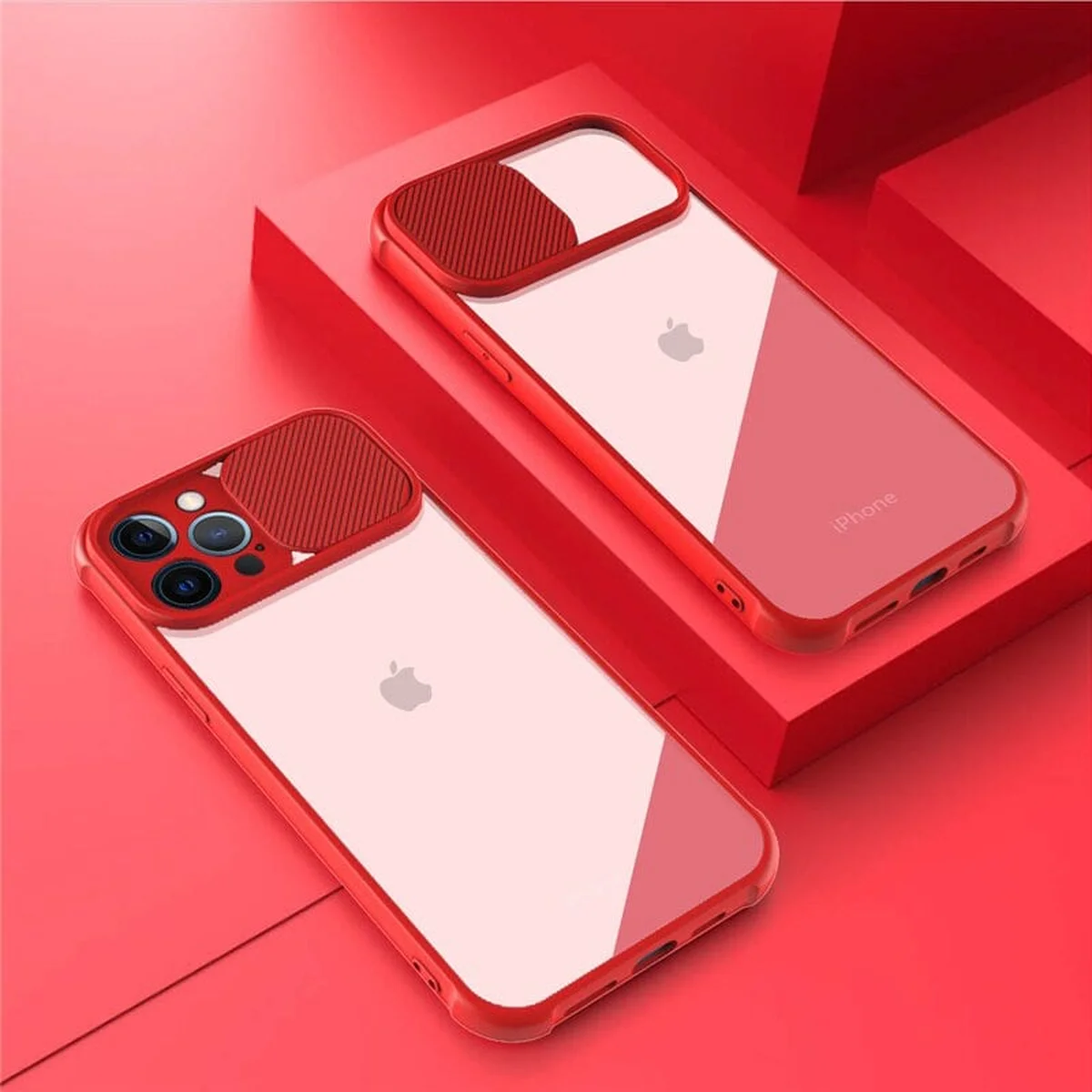 Чохол "Camshield" зі шторкою для iPhone 13 червоний