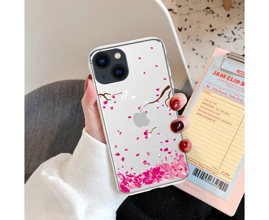 Силиконовый чехол "Flowers" №1 для iPhone 13