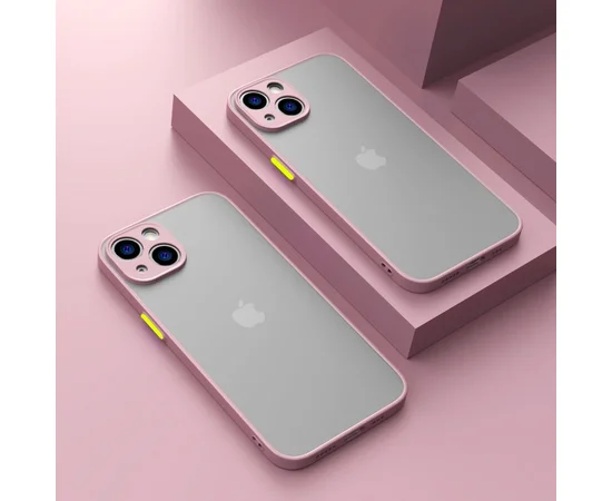 Противоударный чехол "Shockproof Matte" розовый для iPhone 13