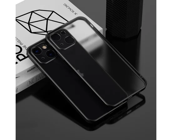 Силіконовий чохол "Electroplate" чорний для iPhone 13