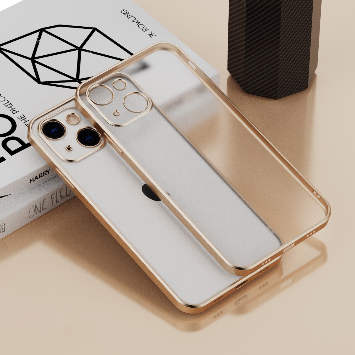 Силиконовый чехол "Electroplate" золотой для iPhone 13