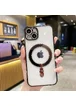 Силиконовый чехол "Transparent Plating" with MagSafe для Apple iPhone 15 Plus Черный