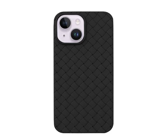 Силиконовый чехол "Weaving" черный для iPhone 13/14