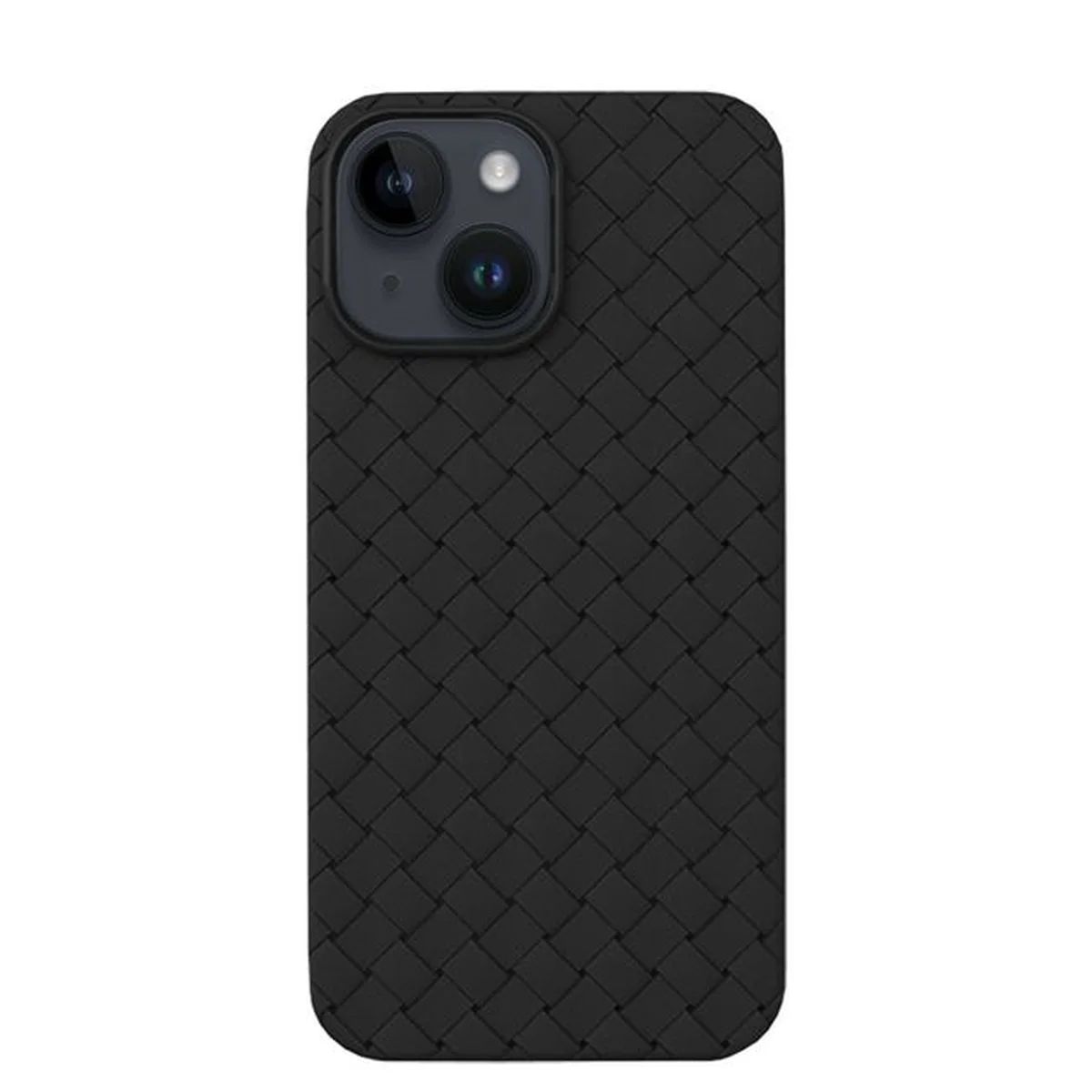 Силиконовый чехол "Weaving" черный для iPhone 13/14