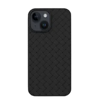 Силиконовый чехол "Weaving" черный для iPhone 13/14