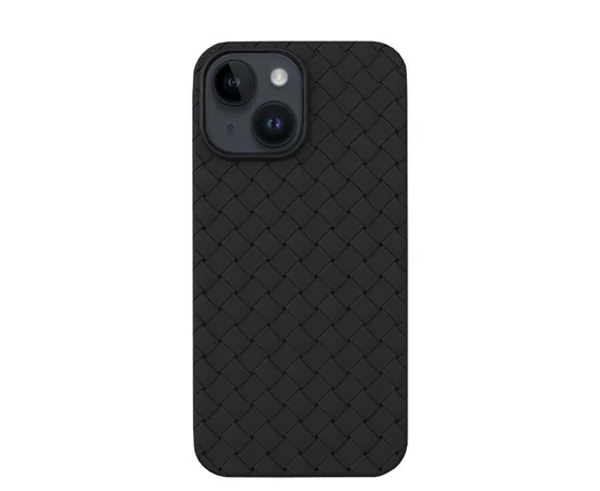 Силиконовый чехол "Weaving" черный для iPhone 13/14