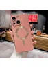 Силіконовий чохол "Luxury Plating" with MagSafe для Apple iPhone 15 Plus Рожевий