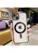 Силіконовий чохол "Transparent Plating" with MagSafe для Apple iPhone 15 Чорний