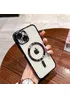 Силіконовий чохол "Transparent Plating" with MagSafe для Apple iPhone 15 Чорний