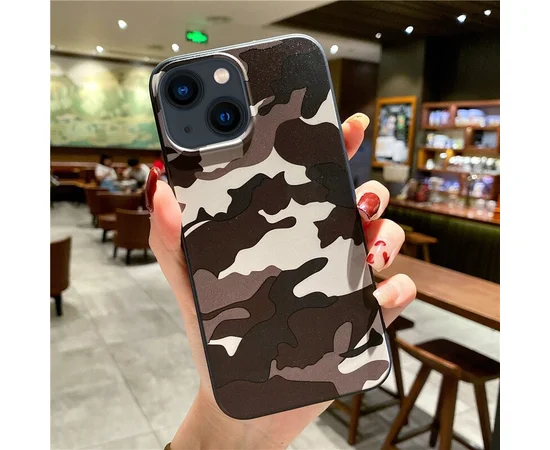 Силіконовий чохол "Camouflage" коричневий для iPhone 13