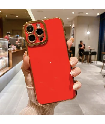 Силіконовий чохол "Enhanced Gold Plated" для iPhone 13 Pro Max Червоний Силіконовий чохол "Enhanced Gold Plated" для iPhone 13 Pro Max Червоний