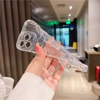 Силиконовый чехол "Bear Diamond" для Apple iPhone 13 Pro Max Прозрачный